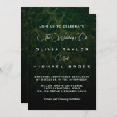 Invitation Élégant chic simple formel rustique mariage vert (Devant / Derrière)