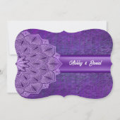 Invitation Élégant Chic Simple Script Mandala Modern Mariage (Dos)
