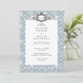 Invitation Elegant Chic Soft Indigo do-it-yourself Custom Pho (Debout devant)