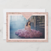 Invitation Elégant chic texture moderne espagnol Mis XV Años (Devant)