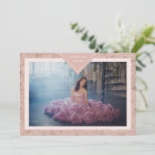 Invitation Elégant chic texture moderne espagnol Mis XV Años (Debout devant)