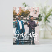 Invitation Élégant Chic Twin Laywer Graduation Party (Debout devant)