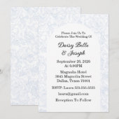 Invitation Elegant Chinoiserie Blue Floral Wedding (Devant / Derrière)