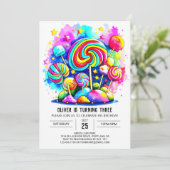 Invitation Élégant chocolat doux Printable Anniversaire (Debout devant)