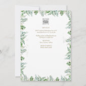 Invitation Élégant Christian White Lily Rustique Mariage croi (Dos)