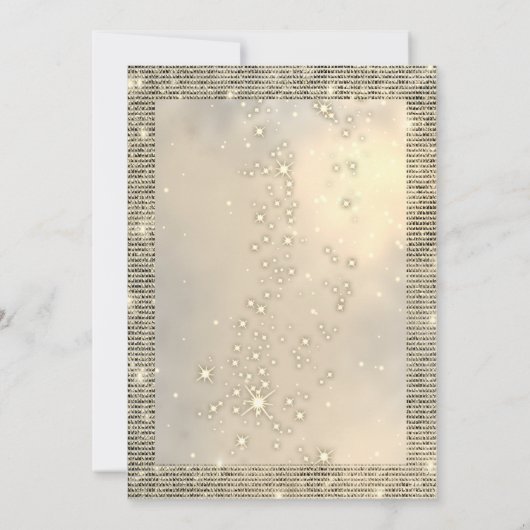 Invitation Elegant Christmas Balls Drips Gold Blue Christmas (Dos)