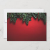 Invitation Elegant Christmas Bokeh Tree Party Gold Red (Dos)