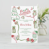 Invitation Elegant Christmas Bridal Shower Party (Debout devant)