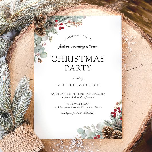 Invitation Elegant Christmas Corporate Party