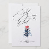 Invitation Elegant Christmas Holiday Card (Devant)