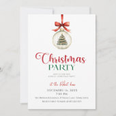 Invitation Elegant Christmas ornament Holiday Party (Devant)