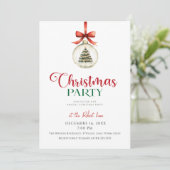 Invitation Elegant Christmas ornament Holiday Party (Debout devant)