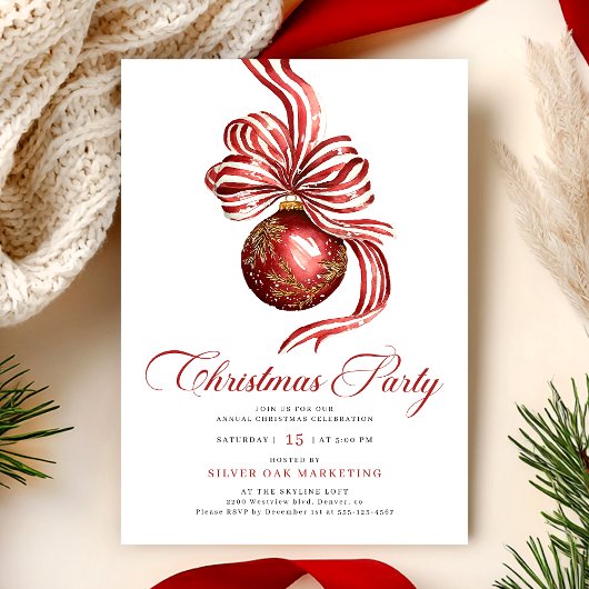 Invitation Elegant Christmas Party Corporate