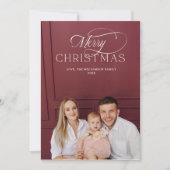 Invitation Elegant Christmas Photo Card (Devant)