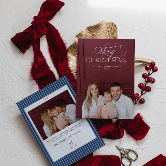 Invitation Elegant Christmas Photo Card