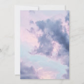 Invitation Elégant ciel bleu nuages Mariage romantique (Dos)