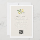 Invitation Élégant citron botanique tout en une Fête des mari (Dos)