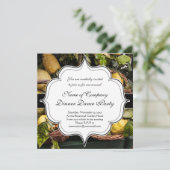 Invitation Élégant citron italien dans une corbeille (Debout devant)