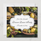 Invitation Élégant citron italien dans une corbeille (Dos)