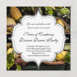 Invitation Élégant citron italien dans une corbeille