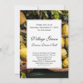 Invitation Élégant citron italien dans une corbeille (Dos)