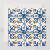 Invitation Elégant Citron Méditerranéen Floral Douche Virtuel (Dos)