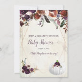 Invitation Élégant Citrouille blanc ce qui est dans votre jeu (Dos)