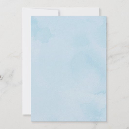 Invitation Elégant Citrouille Bleu Floral Roses Baby shower d (Dos)