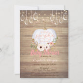 Invitation Elégant Citrouille, Floral, Baby shower de texture (Devant)