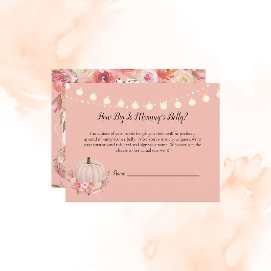 Invitation Elégant Citrouille Maman's Belly Taille Baby showe