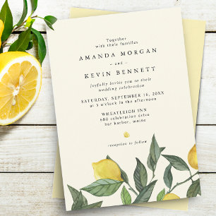 Invitation Élégant Citrus Citrus Mariage de verdure