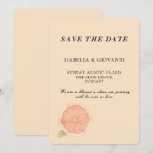 Invitation Elegant Citrus Grapefruit Wedding Save the Date (Devant / Derrière)