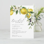 Invitation Elegant Citrus Lemon Bridal Shower (Debout devant)