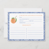 Invitation Elégant Citrus Méditerranée Aesthétique Recette Ca (Devant)