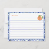 Invitation Elégant Citrus Méditerranée Aesthétique Recette Ca (Dos)