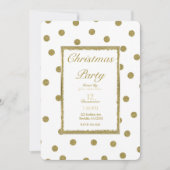 Invitation Élégant Classe & Chic Fête de Noël en Or Blanc (Devant)
