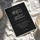Invitation Elegant Classic Black and White Old Money Wedding
