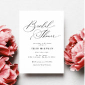 Invitation Elegant Classic Calligraphy Bridal Shower