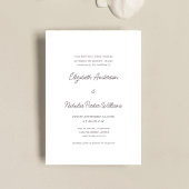 Invitation elegant classic calligraphy scripted wedding