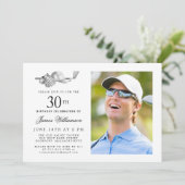 Invitation Elegant Classic Golf 21e anniversaire de fête Phot (Debout devant)