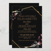 Invitation élégant Classic luxueux mariage (Devant / Derrière)