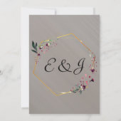 Invitation élégant Classic luxueux mariage (Dos)