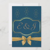 Invitation élégant Classic luxueux mariage d'or formel (Dos)