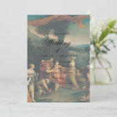 Invitation Elegant Classic Old painting Wedding (Debout devant)