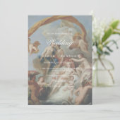 Invitation Elegant Classic Old painting Wedding (Debout devant)
