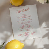 Invitation Elegant Classic Red & Ivory Mariage Détails Card