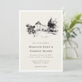 Invitation Élégant Classic Téléchargez votre croquis de site (Debout devant)