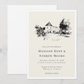 Invitation Élégant Classic Téléchargez votre croquis de site (Devant / Derrière)