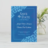 Invitation Élégant Classique avec Ornements Floraux pour Mari (Debout devant)