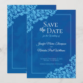 Invitation Élégant Classique avec Ornements Floraux pour Mari (Devant / Derrière)